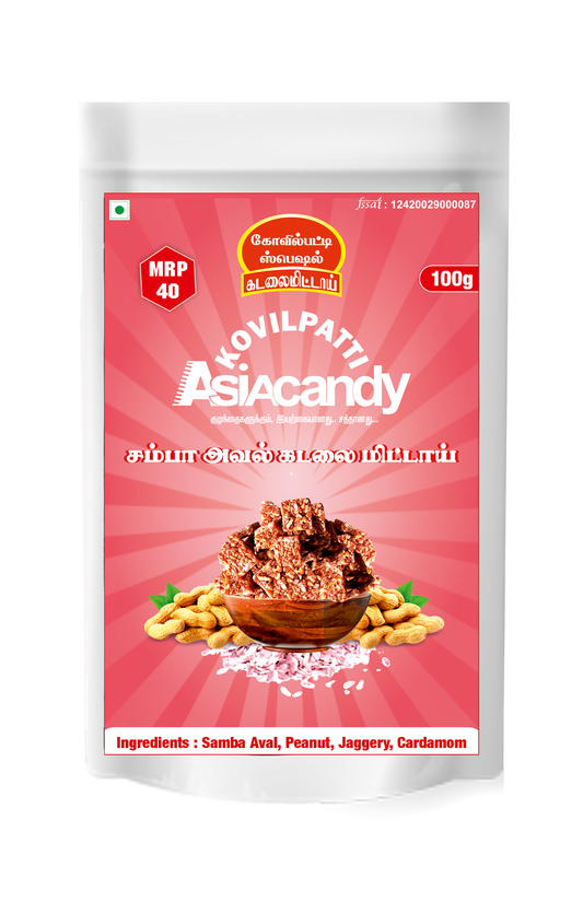 100gm Samba Aval peanut candy