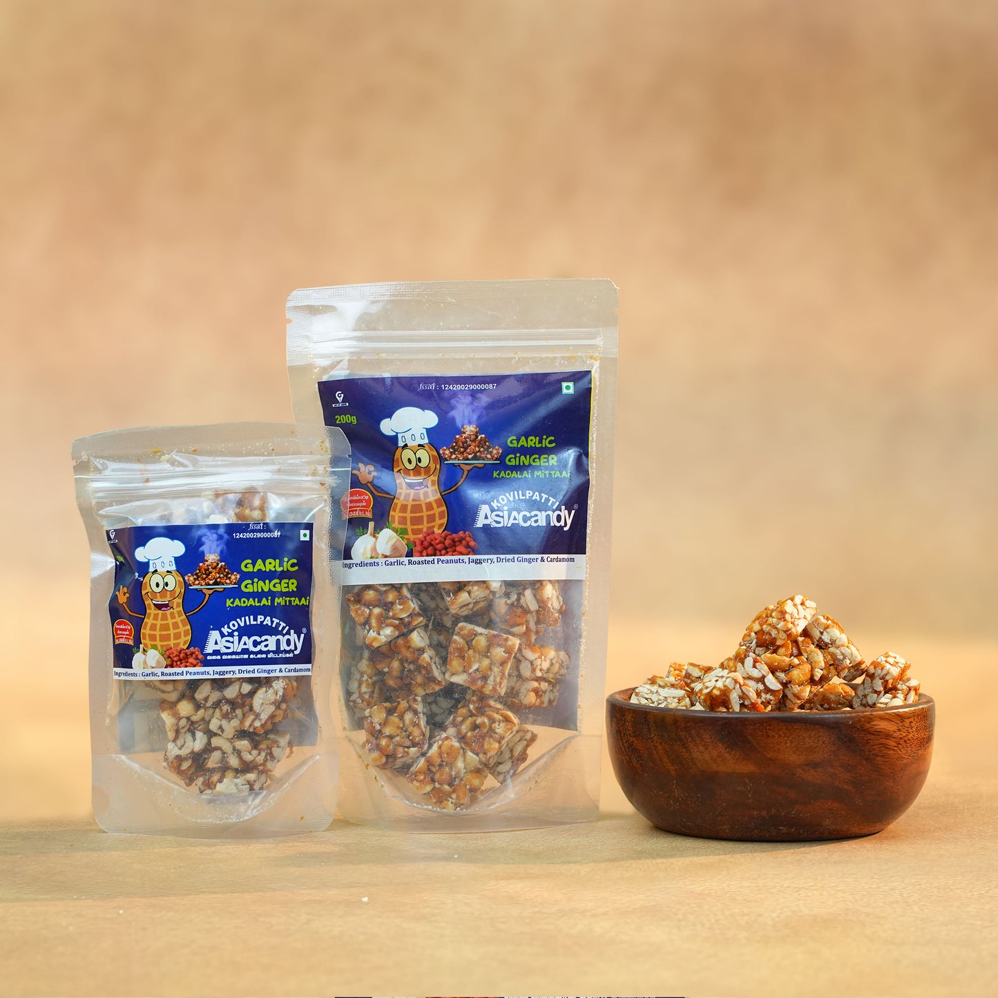 200gm Garlic Ginger Kadalai Mittai