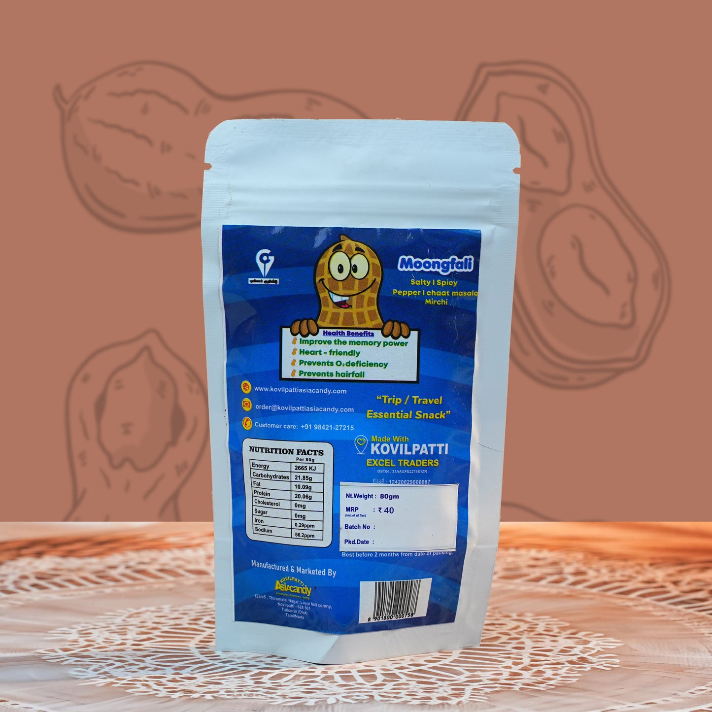 80 gm moongfali pepper peanut